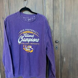 Pressbox Purple Graphic Sweatshirt LSU TIGERS